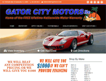 Tablet Screenshot of gatorcitymotors.com